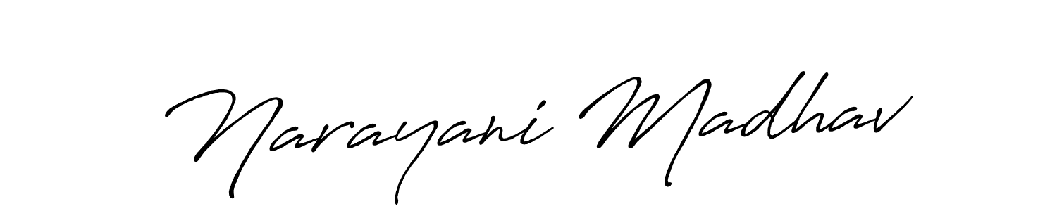 This is the best signature style for the Narayani Madhav name. Also you like these signature font (Antro_Vectra_Bolder). Mix name signature. Narayani Madhav signature style 7 images and pictures png