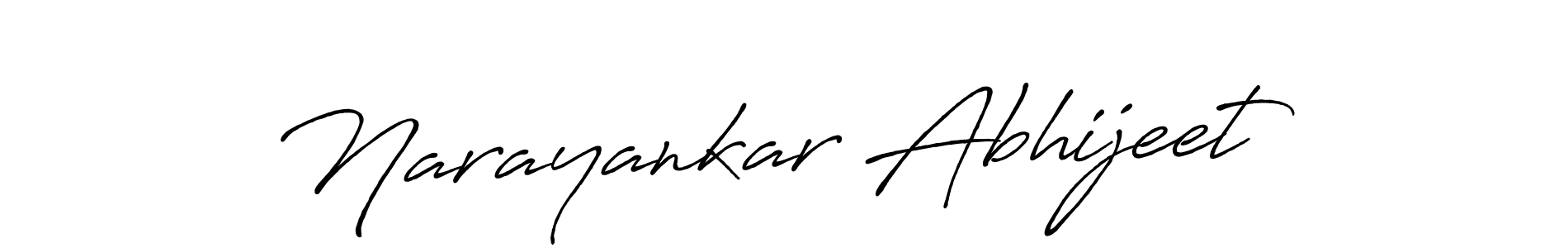 Make a beautiful signature design for name Narayankar Abhijeet. With this signature (Antro_Vectra_Bolder) style, you can create a handwritten signature for free. Narayankar Abhijeet signature style 7 images and pictures png