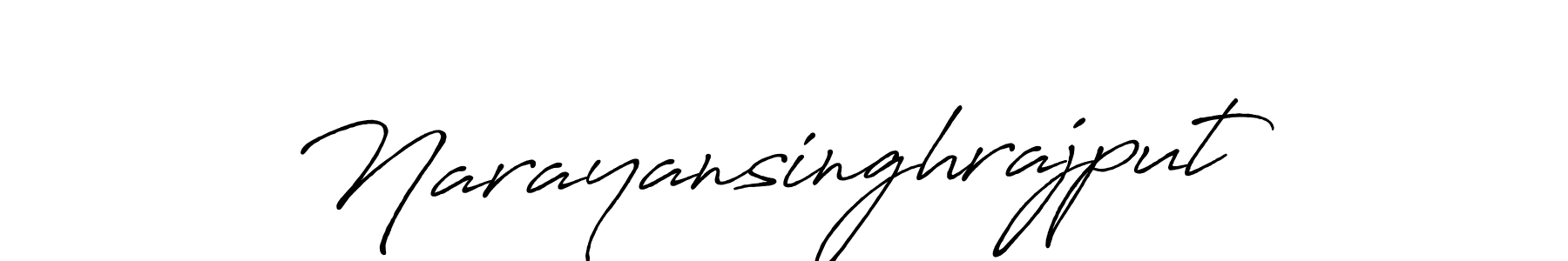 Create a beautiful signature design for name Narayansinghrajput. With this signature (Antro_Vectra_Bolder) fonts, you can make a handwritten signature for free. Narayansinghrajput signature style 7 images and pictures png