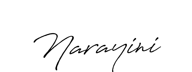 Use a signature maker to create a handwritten signature online. With this signature software, you can design (Antro_Vectra_Bolder) your own signature for name Narayini. Narayini signature style 7 images and pictures png