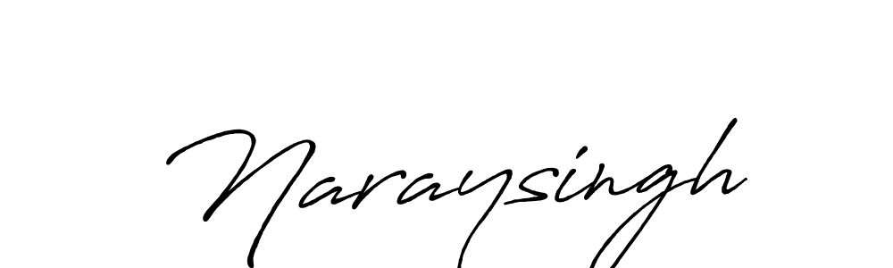 Make a beautiful signature design for name Naraysingh. With this signature (Antro_Vectra_Bolder) style, you can create a handwritten signature for free. Naraysingh signature style 7 images and pictures png