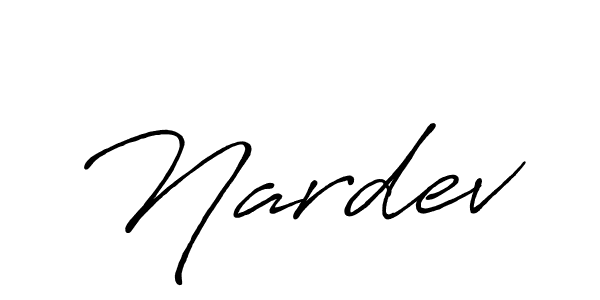 Design your own signature with our free online signature maker. With this signature software, you can create a handwritten (Antro_Vectra_Bolder) signature for name Nardev. Nardev signature style 7 images and pictures png