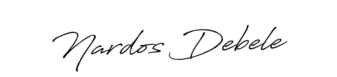 Use a signature maker to create a handwritten signature online. With this signature software, you can design (Antro_Vectra_Bolder) your own signature for name Nardos Debele. Nardos Debele signature style 7 images and pictures png