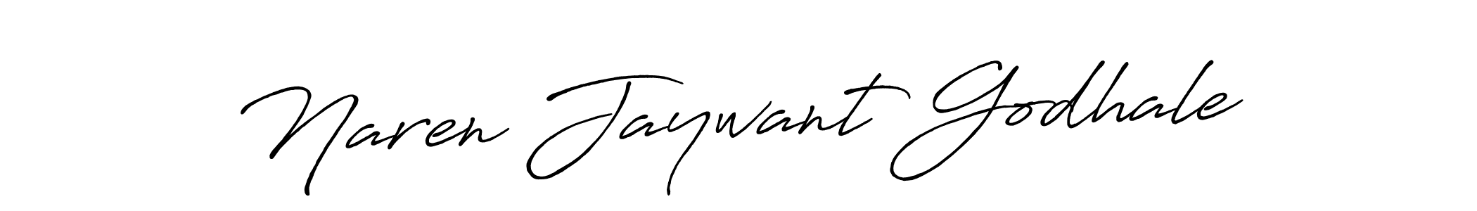 How to make Naren Jaywant Godhale name signature. Use Antro_Vectra_Bolder style for creating short signs online. This is the latest handwritten sign. Naren Jaywant Godhale signature style 7 images and pictures png