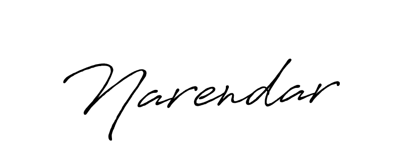 Use a signature maker to create a handwritten signature online. With this signature software, you can design (Antro_Vectra_Bolder) your own signature for name Narendar. Narendar signature style 7 images and pictures png