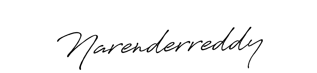 How to make Narenderreddy name signature. Use Antro_Vectra_Bolder style for creating short signs online. This is the latest handwritten sign. Narenderreddy signature style 7 images and pictures png