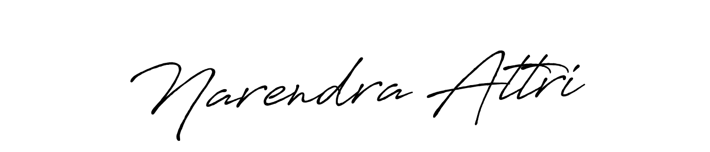 How to make Narendra Attri signature? Antro_Vectra_Bolder is a professional autograph style. Create handwritten signature for Narendra Attri name. Narendra Attri signature style 7 images and pictures png