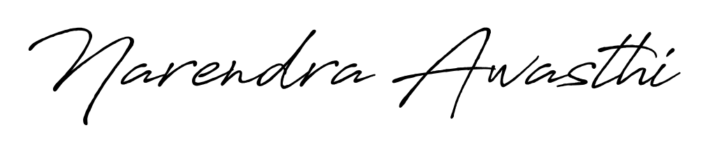 Discover how Narendra Awasthi looks in an executive cursive font (Antro_Vectra_Bolder). Perfect for legal documents, invoices, and certificates. Narendra Awasthi signature style 7 images and pictures png