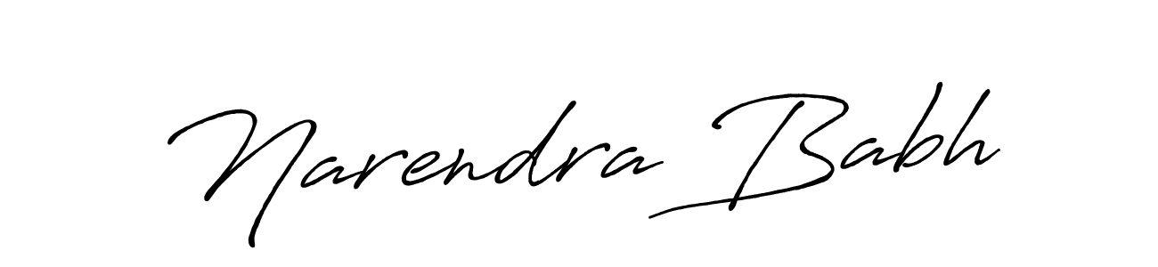 Make a beautiful signature design for name Narendra Babh. With this signature (Antro_Vectra_Bolder) style, you can create a handwritten signature for free. Narendra Babh signature style 7 images and pictures png