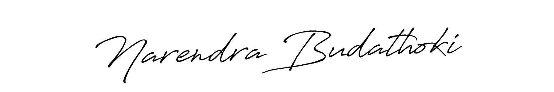 How to make Narendra Budathoki name signature. Use Antro_Vectra_Bolder style for creating short signs online. This is the latest handwritten sign. Narendra Budathoki signature style 7 images and pictures png