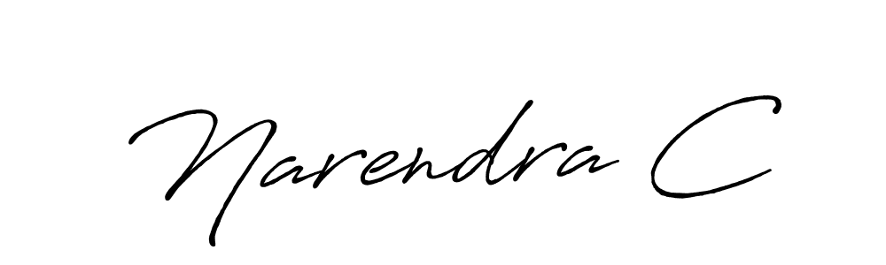 Narendra C stylish signature style. Best Handwritten Sign (Antro_Vectra_Bolder) for my name. Handwritten Signature Collection Ideas for my name Narendra C. Narendra C signature style 7 images and pictures png