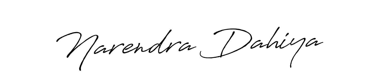 How to make Narendra Dahiya name signature. Use Antro_Vectra_Bolder style for creating short signs online. This is the latest handwritten sign. Narendra Dahiya signature style 7 images and pictures png