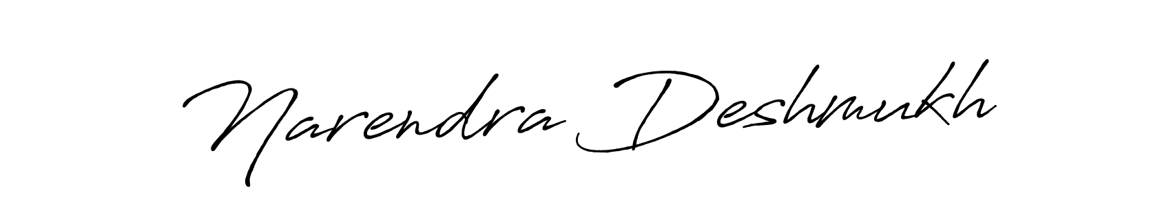 Design your own signature with our free online signature maker. With this signature software, you can create a handwritten (Antro_Vectra_Bolder) signature for name Narendra Deshmukh. Narendra Deshmukh signature style 7 images and pictures png