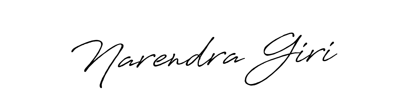 How to make Narendra Giri name signature. Use Antro_Vectra_Bolder style for creating short signs online. This is the latest handwritten sign. Narendra Giri signature style 7 images and pictures png