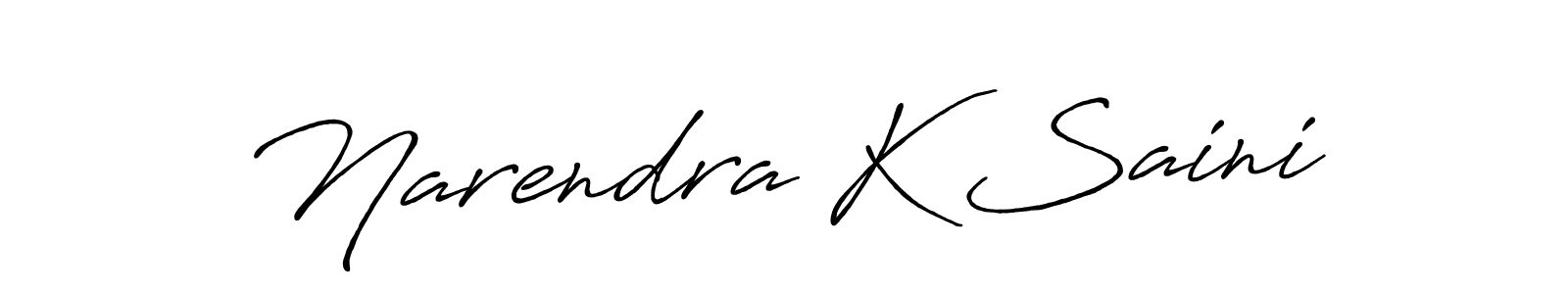 Use a signature maker to create a handwritten signature online. With this signature software, you can design (Antro_Vectra_Bolder) your own signature for name Narendra K Saini. Narendra K Saini signature style 7 images and pictures png