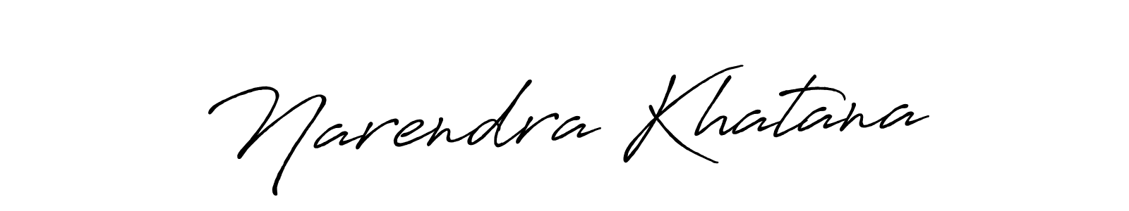 Make a beautiful signature design for name Narendra Khatana. With this signature (Antro_Vectra_Bolder) style, you can create a handwritten signature for free. Narendra Khatana signature style 7 images and pictures png