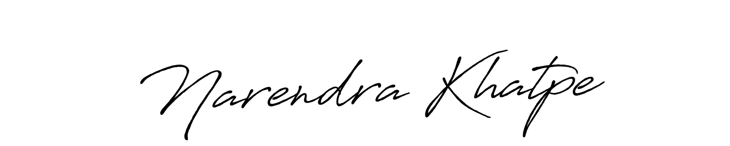 Create a beautiful signature design for name Narendra Khatpe. With this signature (Antro_Vectra_Bolder) fonts, you can make a handwritten signature for free. Narendra Khatpe signature style 7 images and pictures png
