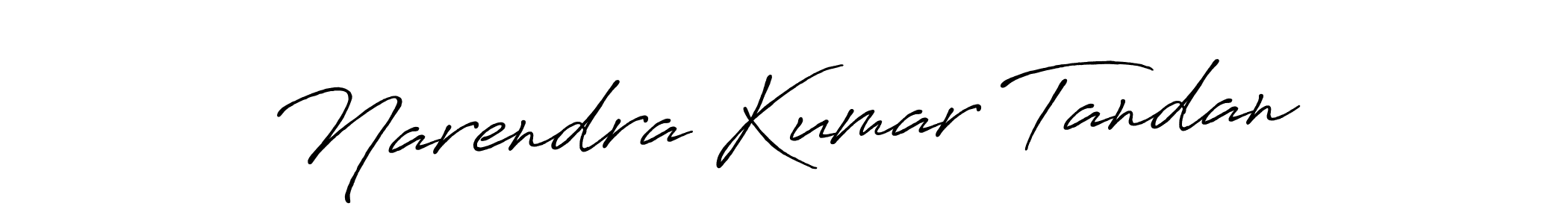 Create a beautiful signature design for name Narendra Kumar Tandan. With this signature (Antro_Vectra_Bolder) fonts, you can make a handwritten signature for free. Narendra Kumar Tandan signature style 7 images and pictures png