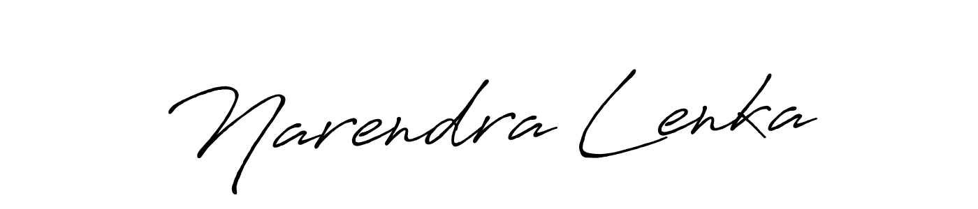 Make a beautiful signature design for name Narendra Lenka. With this signature (Antro_Vectra_Bolder) style, you can create a handwritten signature for free. Narendra Lenka signature style 7 images and pictures png