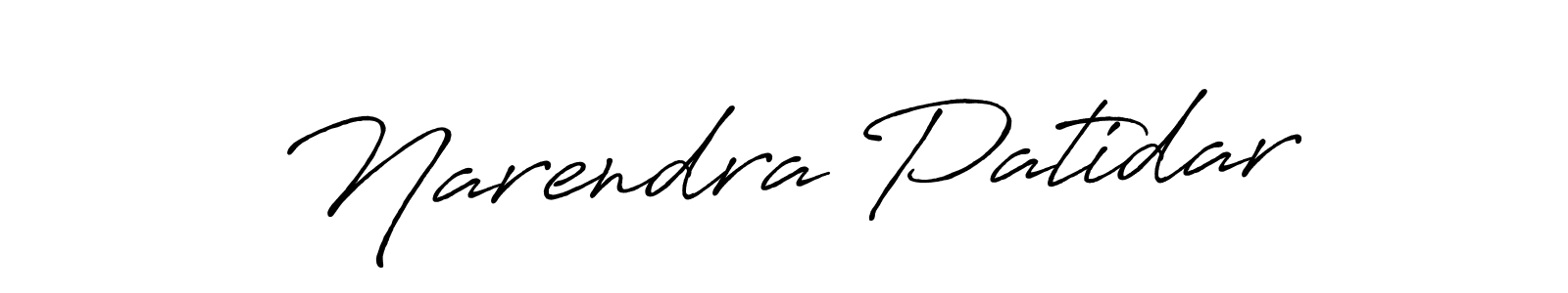 How to make Narendra Patidar name signature. Use Antro_Vectra_Bolder style for creating short signs online. This is the latest handwritten sign. Narendra Patidar signature style 7 images and pictures png