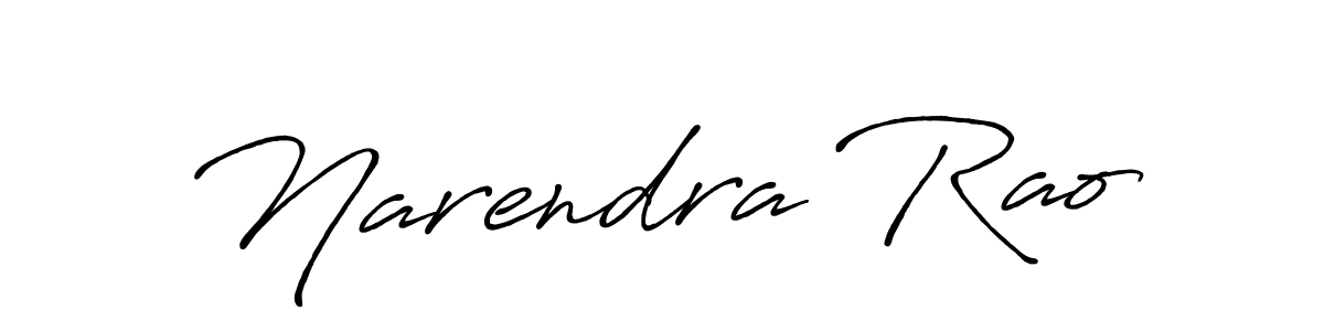 Make a beautiful signature design for name Narendra Rao. With this signature (Antro_Vectra_Bolder) style, you can create a handwritten signature for free. Narendra Rao signature style 7 images and pictures png