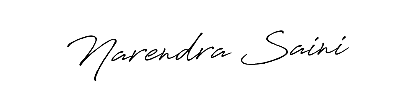 Use a signature maker to create a handwritten signature online. With this signature software, you can design (Antro_Vectra_Bolder) your own signature for name Narendra Saini. Narendra Saini signature style 7 images and pictures png