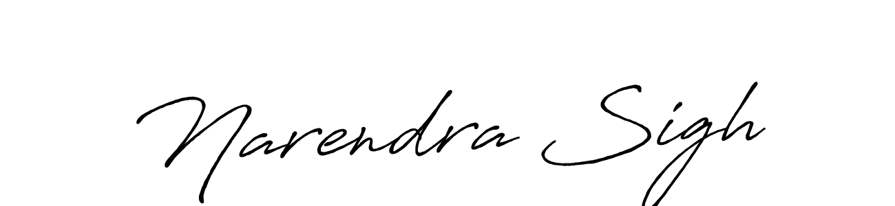 How to make Narendra Sigh signature? Antro_Vectra_Bolder is a professional autograph style. Create handwritten signature for Narendra Sigh name. Narendra Sigh signature style 7 images and pictures png