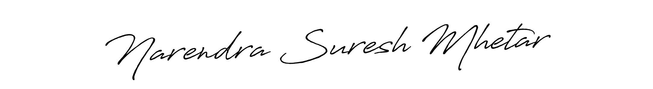 Create a beautiful signature design for name Narendra Suresh Mhetar. With this signature (Antro_Vectra_Bolder) fonts, you can make a handwritten signature for free. Narendra Suresh Mhetar signature style 7 images and pictures png