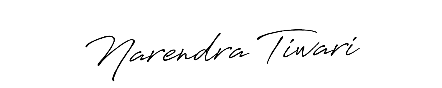 How to make Narendra Tiwari name signature. Use Antro_Vectra_Bolder style for creating short signs online. This is the latest handwritten sign. Narendra Tiwari signature style 7 images and pictures png