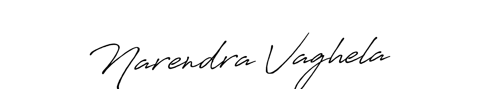 Create a beautiful signature design for name Narendra Vaghela. With this signature (Antro_Vectra_Bolder) fonts, you can make a handwritten signature for free. Narendra Vaghela signature style 7 images and pictures png