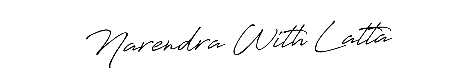 Also we have Narendra With Latta name is the best signature style. Create professional handwritten signature collection using Antro_Vectra_Bolder autograph style. Narendra With Latta signature style 7 images and pictures png