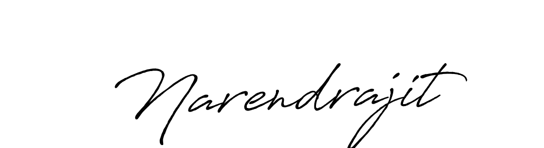 Use a signature maker to create a handwritten signature online. With this signature software, you can design (Antro_Vectra_Bolder) your own signature for name Narendrajit. Narendrajit signature style 7 images and pictures png