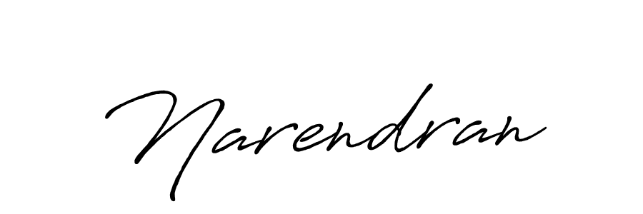 Make a beautiful signature design for name Narendran. With this signature (Antro_Vectra_Bolder) style, you can create a handwritten signature for free. Narendran signature style 7 images and pictures png