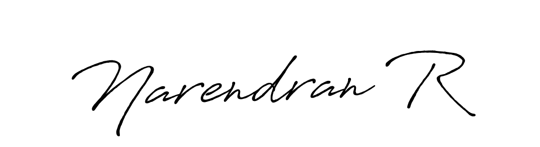 The best way (Antro_Vectra_Bolder) to make a short signature is to pick only two or three words in your name. The name Narendran R include a total of six letters. For converting this name. Narendran R signature style 7 images and pictures png