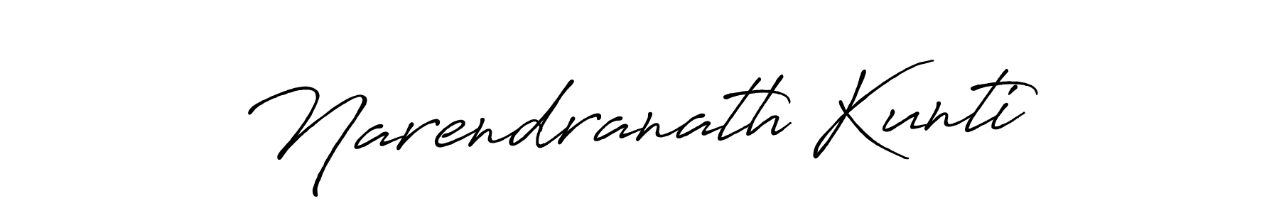 Create a beautiful signature design for name Narendranath Kunti. With this signature (Antro_Vectra_Bolder) fonts, you can make a handwritten signature for free. Narendranath Kunti signature style 7 images and pictures png