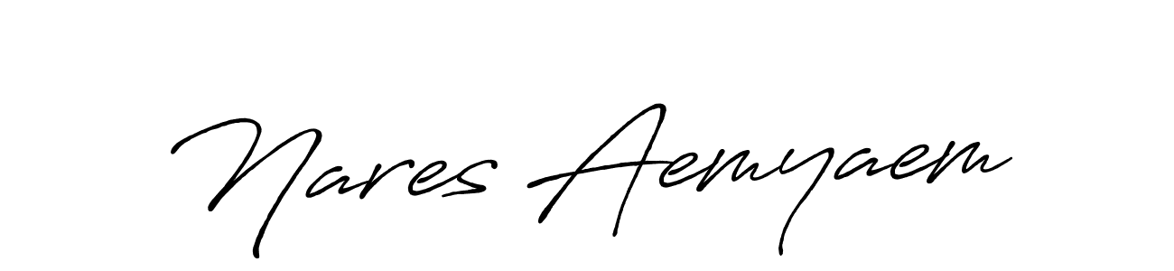 The best way (Antro_Vectra_Bolder) to make a short signature is to pick only two or three words in your name. The name Nares Aemyaem include a total of six letters. For converting this name. Nares Aemyaem signature style 7 images and pictures png