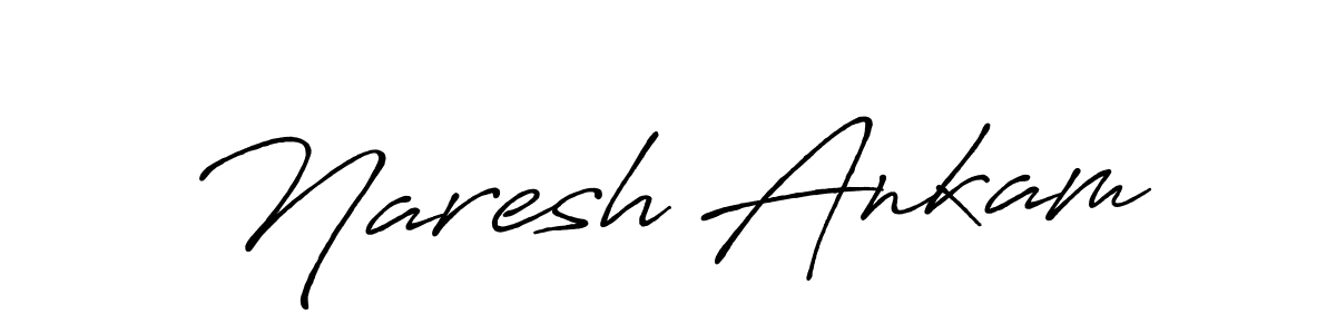 Create a beautiful signature design for name Naresh Ankam. With this signature (Antro_Vectra_Bolder) fonts, you can make a handwritten signature for free. Naresh Ankam signature style 7 images and pictures png