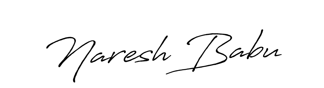 Use a signature maker to create a handwritten signature online. With this signature software, you can design (Antro_Vectra_Bolder) your own signature for name Naresh Babu. Naresh Babu signature style 7 images and pictures png