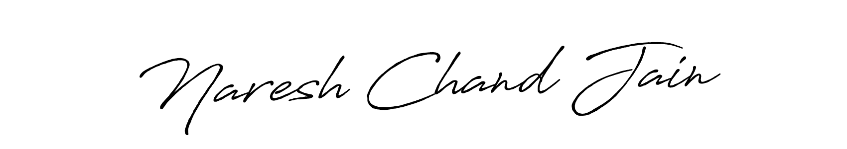 How to make Naresh Chand Jain name signature. Use Antro_Vectra_Bolder style for creating short signs online. This is the latest handwritten sign. Naresh Chand Jain signature style 7 images and pictures png