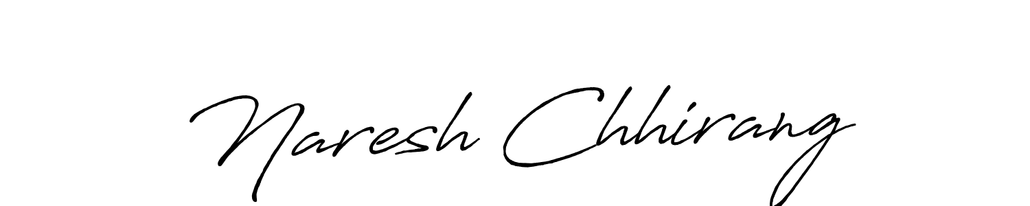 How to make Naresh Chhirang signature? Antro_Vectra_Bolder is a professional autograph style. Create handwritten signature for Naresh Chhirang name. Naresh Chhirang signature style 7 images and pictures png