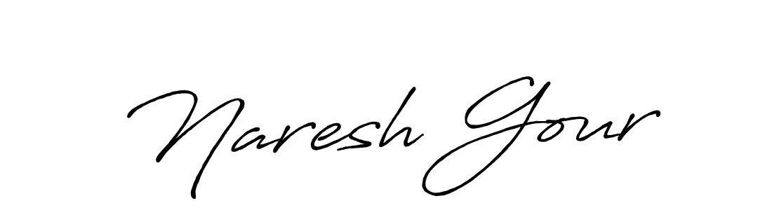 Design your own signature with our free online signature maker. With this signature software, you can create a handwritten (Antro_Vectra_Bolder) signature for name Naresh Gour. Naresh Gour signature style 7 images and pictures png