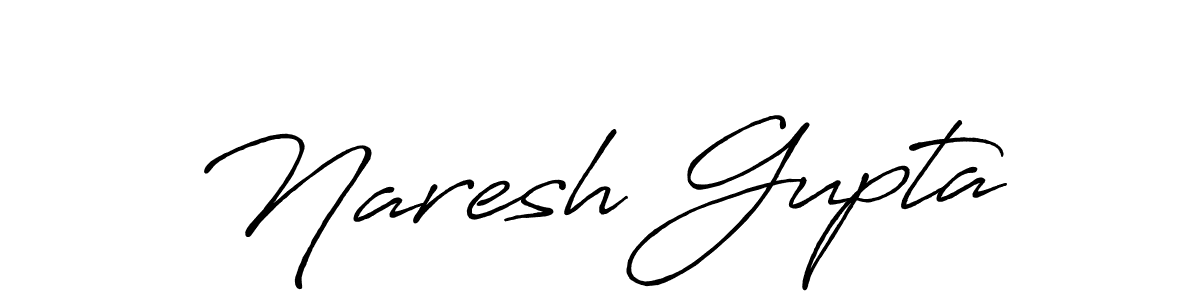 Create a beautiful signature design for name Naresh Gupta. With this signature (Antro_Vectra_Bolder) fonts, you can make a handwritten signature for free. Naresh Gupta signature style 7 images and pictures png