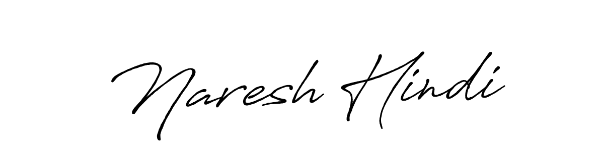 Design your own signature with our free online signature maker. With this signature software, you can create a handwritten (Antro_Vectra_Bolder) signature for name Naresh Hindi. Naresh Hindi signature style 7 images and pictures png