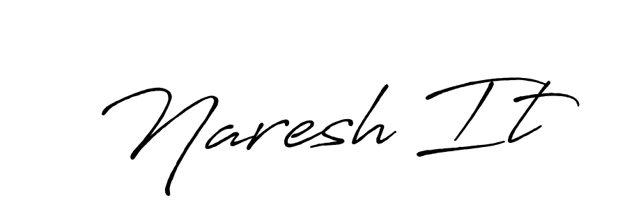Use a signature maker to create a handwritten signature online. With this signature software, you can design (Antro_Vectra_Bolder) your own signature for name Naresh It. Naresh It signature style 7 images and pictures png