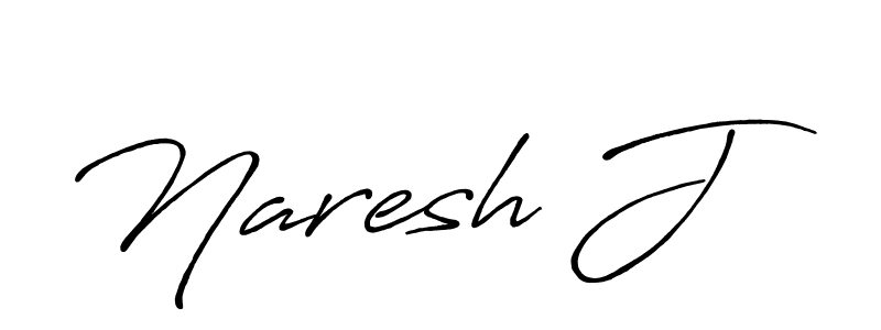 Make a beautiful signature design for name Naresh J. With this signature (Antro_Vectra_Bolder) style, you can create a handwritten signature for free. Naresh J signature style 7 images and pictures png