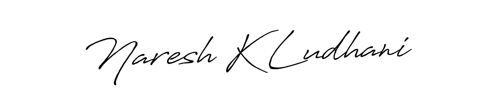 The best way (Antro_Vectra_Bolder) to make a short signature is to pick only two or three words in your name. The name Naresh K Ludhani include a total of six letters. For converting this name. Naresh K Ludhani signature style 7 images and pictures png