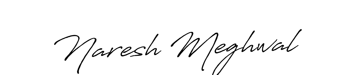 Also You can easily find your signature by using the search form. We will create Naresh Meghwal name handwritten signature images for you free of cost using Antro_Vectra_Bolder sign style. Naresh Meghwal signature style 7 images and pictures png