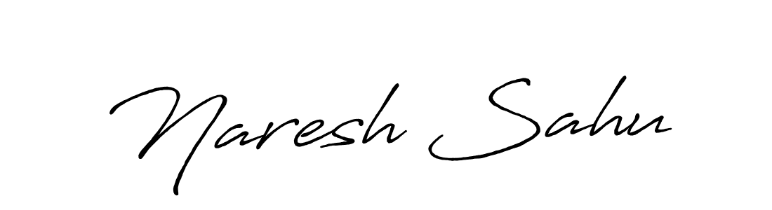 Make a beautiful signature design for name Naresh Sahu. With this signature (Antro_Vectra_Bolder) style, you can create a handwritten signature for free. Naresh Sahu signature style 7 images and pictures png