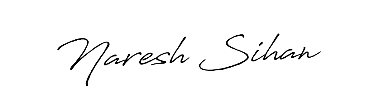 Use a signature maker to create a handwritten signature online. With this signature software, you can design (Antro_Vectra_Bolder) your own signature for name Naresh Sihan. Naresh Sihan signature style 7 images and pictures png