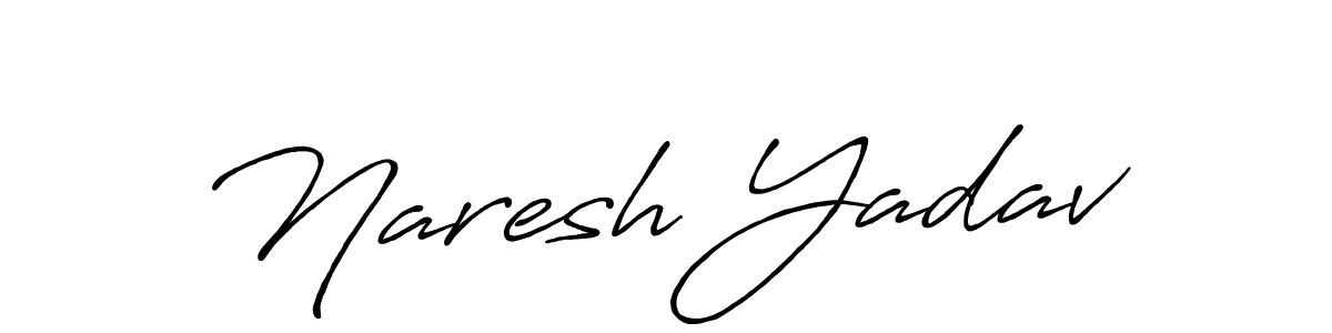 Naresh Yadav stylish signature style. Best Handwritten Sign (Antro_Vectra_Bolder) for my name. Handwritten Signature Collection Ideas for my name Naresh Yadav. Naresh Yadav signature style 7 images and pictures png